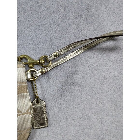Coach Est 1941 Wristlet Wallet Purse Canvas Classic Signature Wrist Strap Y2K - Picture 14 of 16